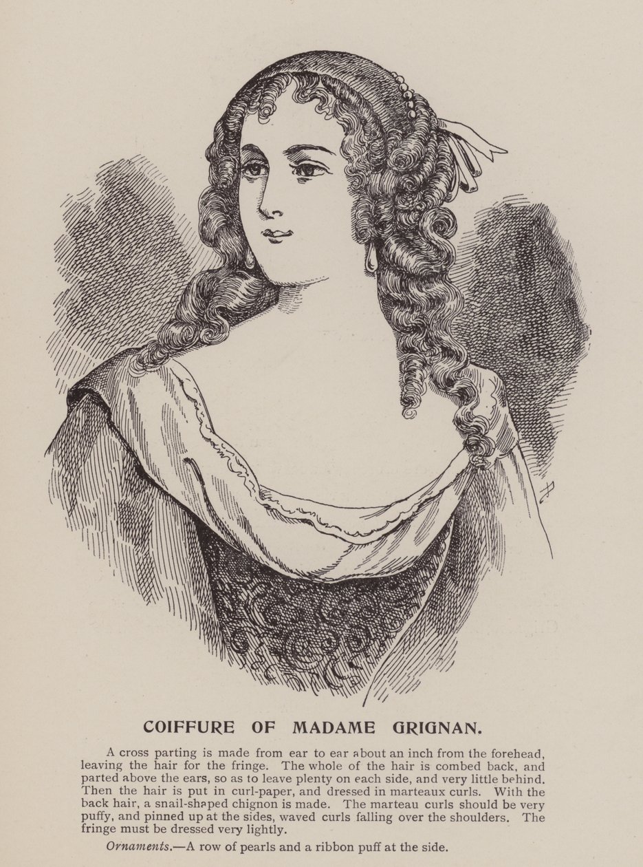 Coiffure de Madame Grignan (gravure) - English School