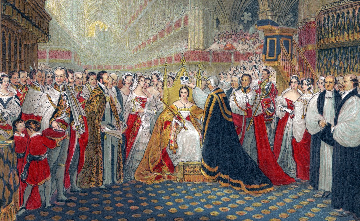 Couronnement de la reine Victoria en 1837 - English School
