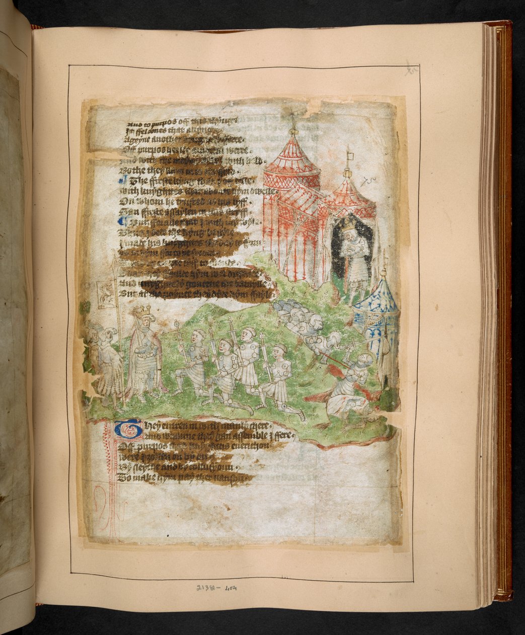 Cotton MS Tiberius A VII/1 fol. 75r, fin du 15ème siècle - English School