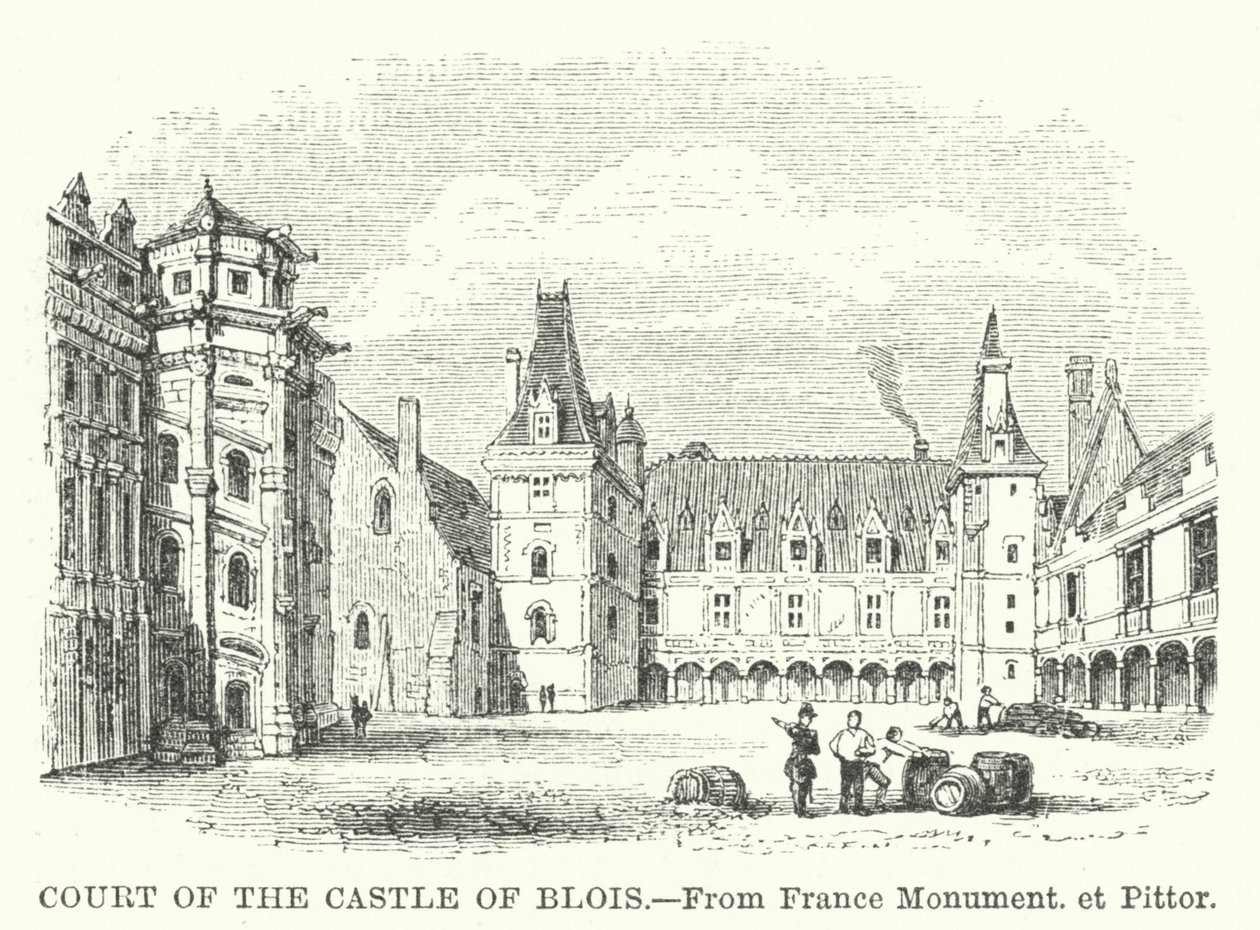 Cour du château de Blois (gravure) - English School