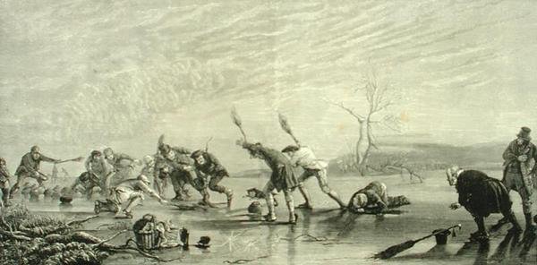 Curling vers 1880, de 