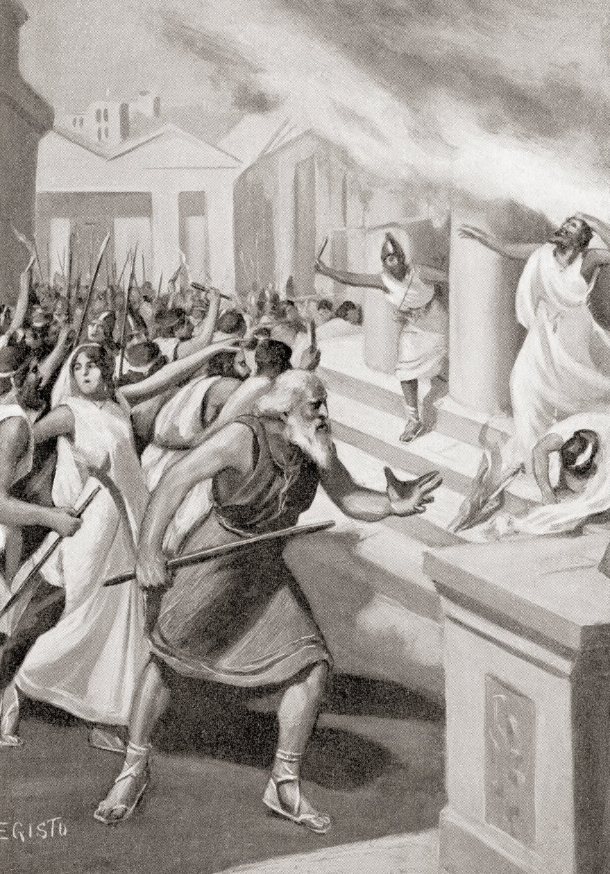 Cylon de Crotone menant une révolte contre les Pythagoriciens, vers 509 av. J.-C., de Hutchinson