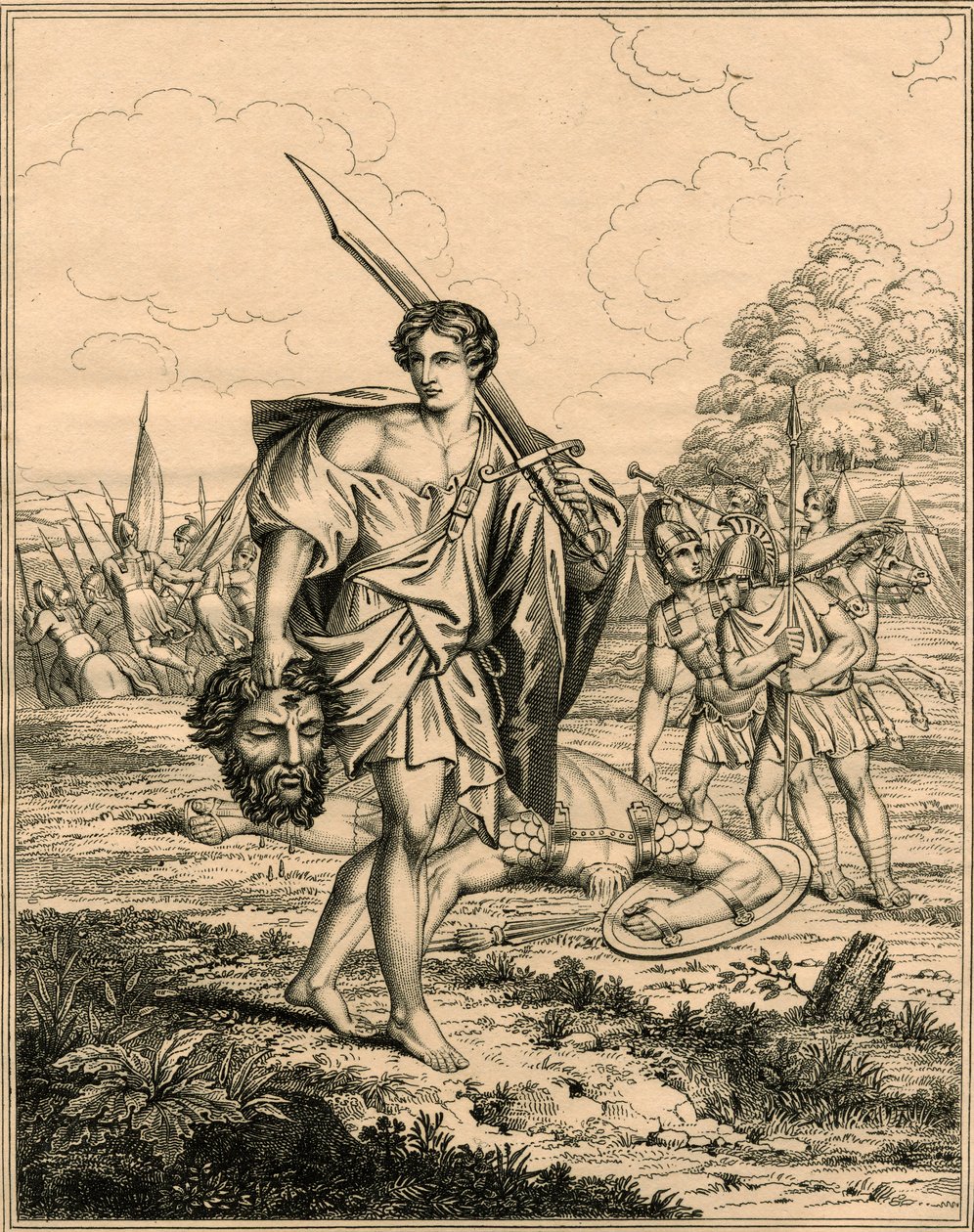 David avec la tête de Goliath - English School