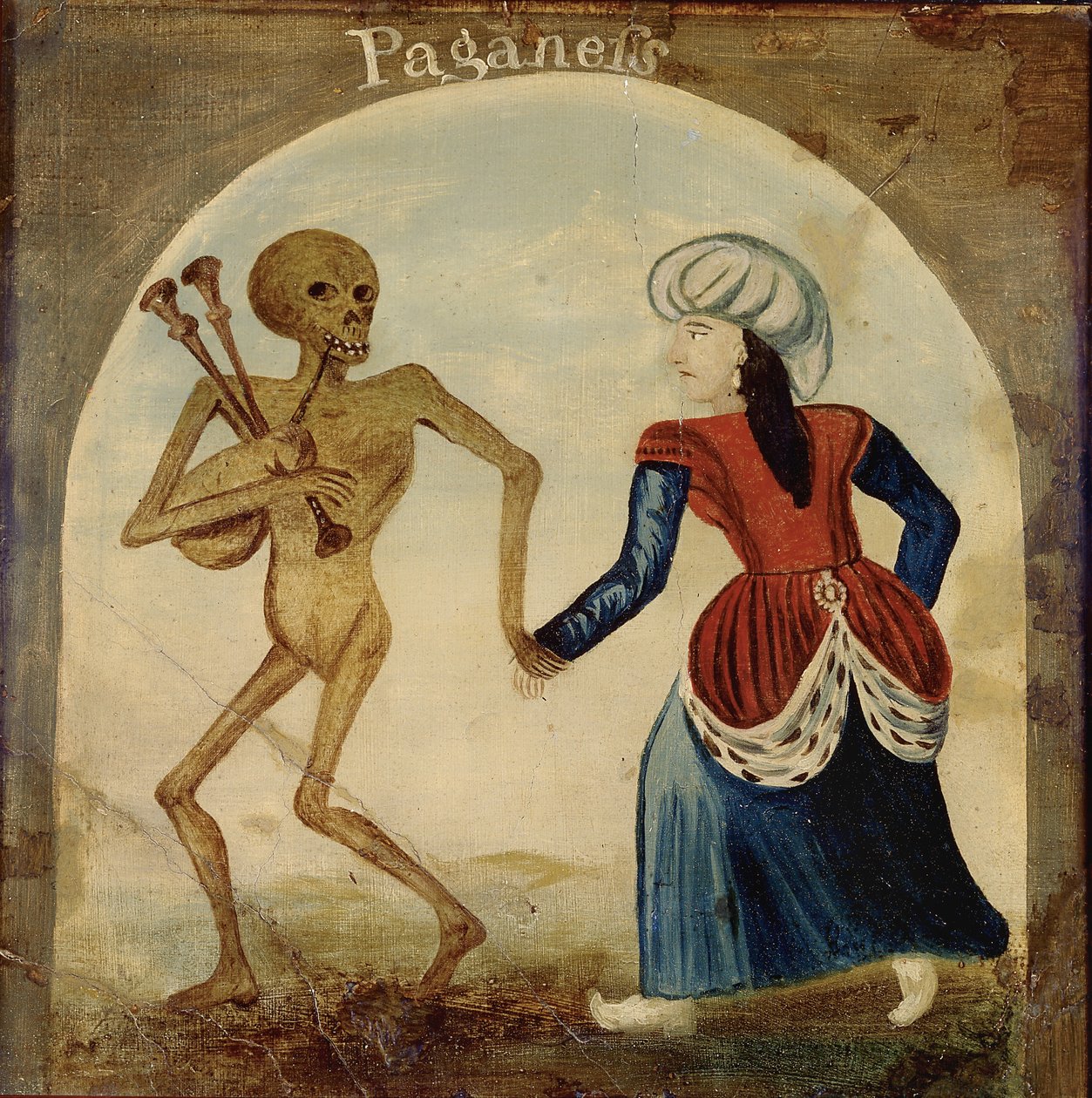 La Mort menant une femme païenne - English School
