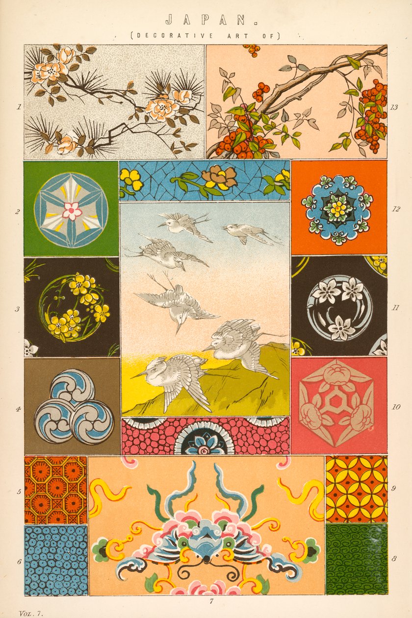 Art décoratif du Japon (lithographie couleur) - English School