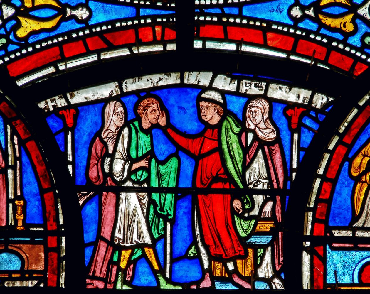 (détail) de la fenêtre du Miracle - English School