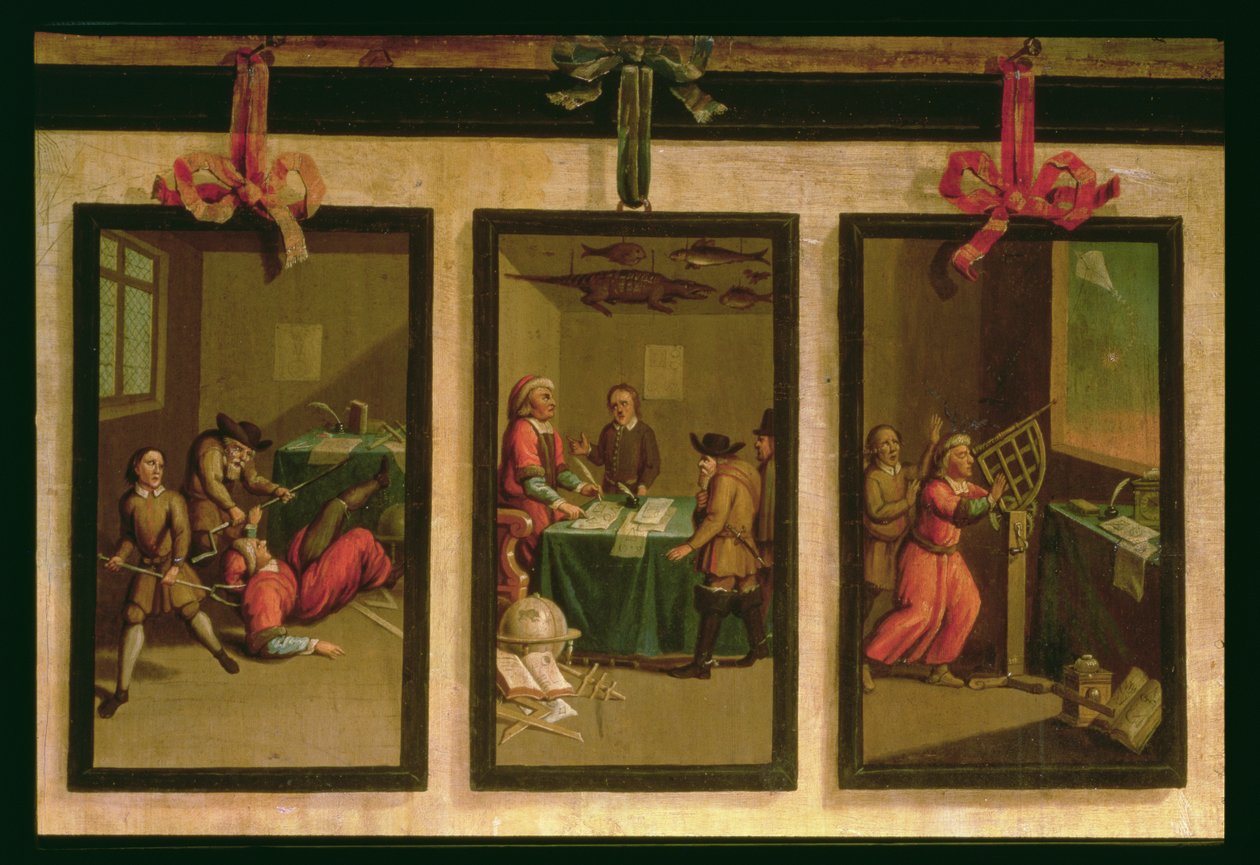 Détail du lambris dans le salon néerlandais - English School