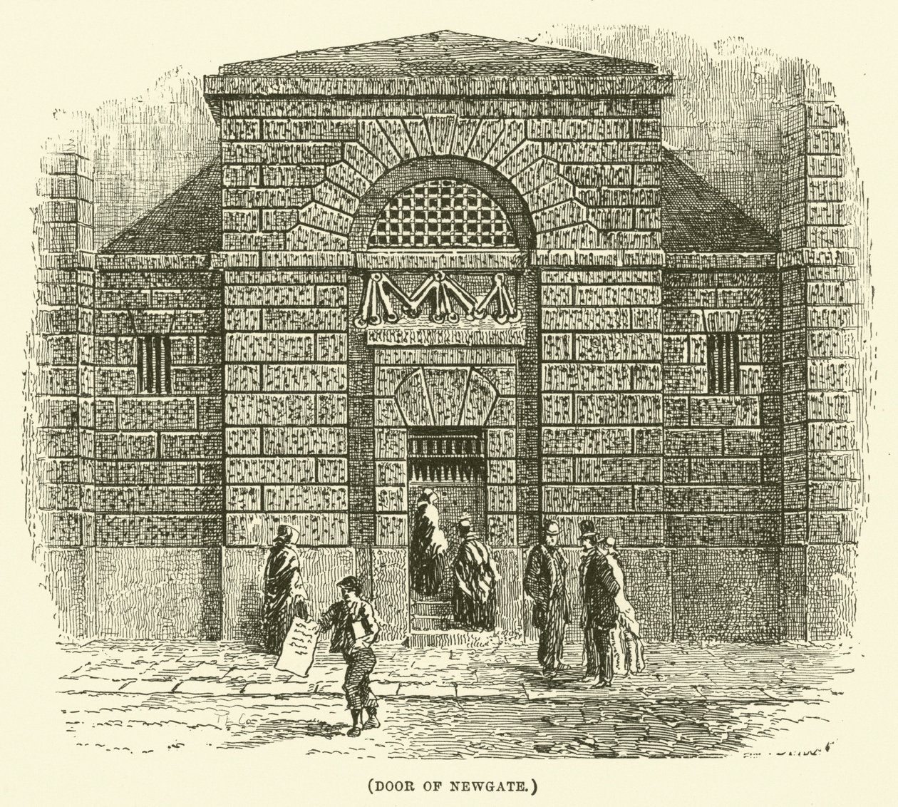 Porte de Newgate (gravure) - English School