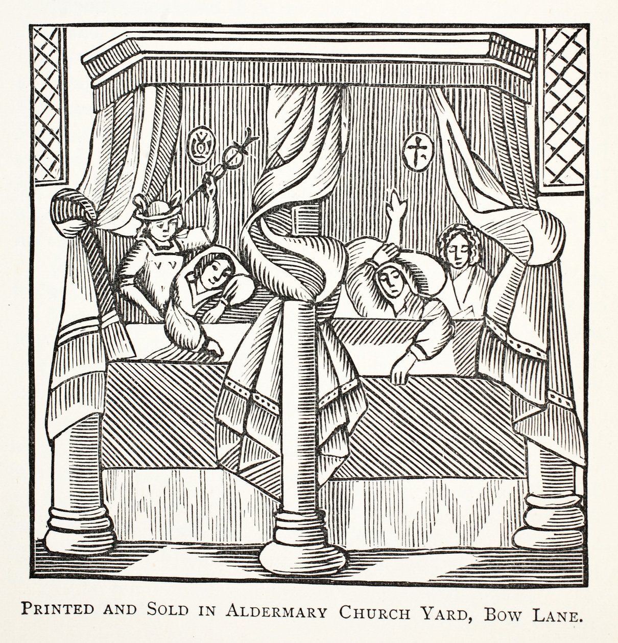Rêves et grains de beauté, illustration de Chap-books du XVIIIe siècle par John Ashton, pub. 1882 - English School