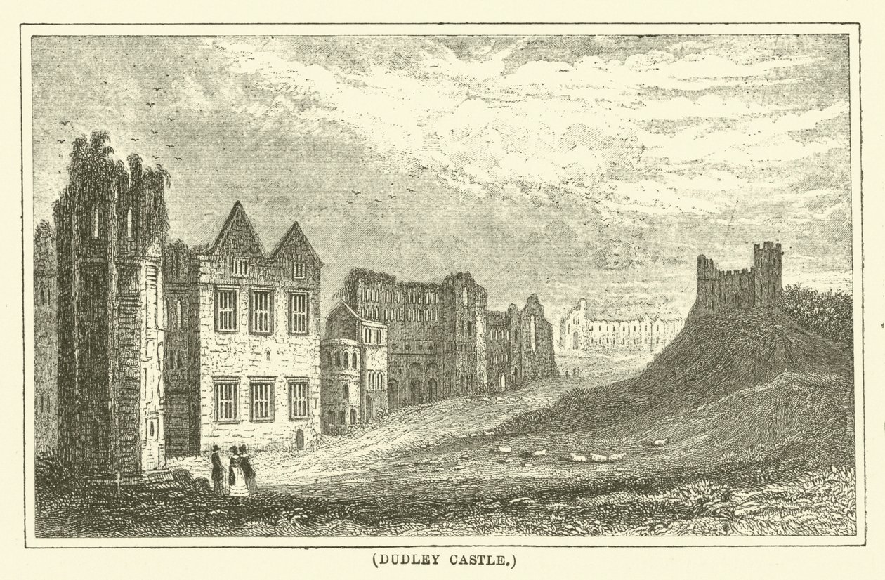 Château de Dudley (gravure) - English School