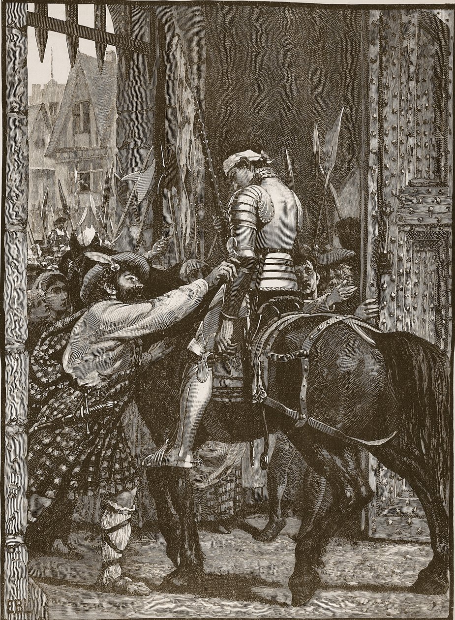 Édimbourg après Flodden, illustration de Cassells Illustrated History of England - English School