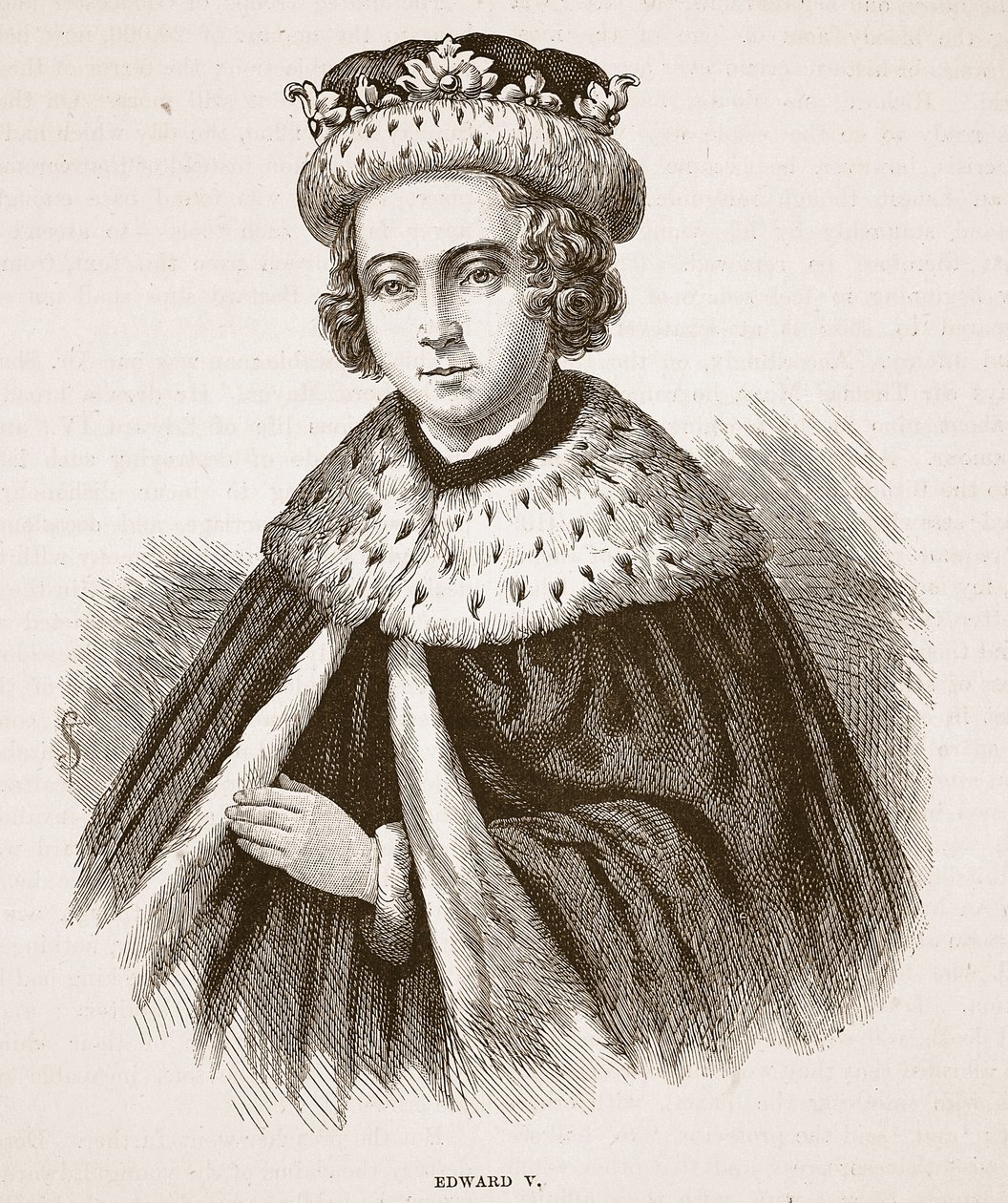 Édouard V, illustration de Cassells Illustrated History of England - English School