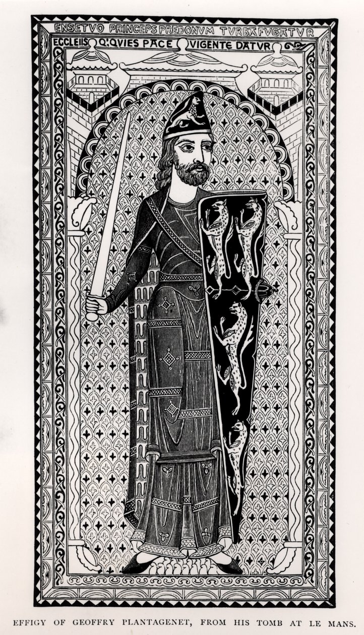Effigie de Geoffroy Plantagenêt (1113-1150) de son tombeau au Mans - English School