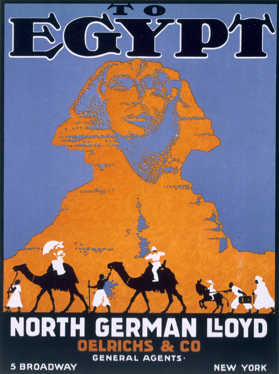Égypte, affiche publicitaire pour Norddeutscher Lloyd - English School