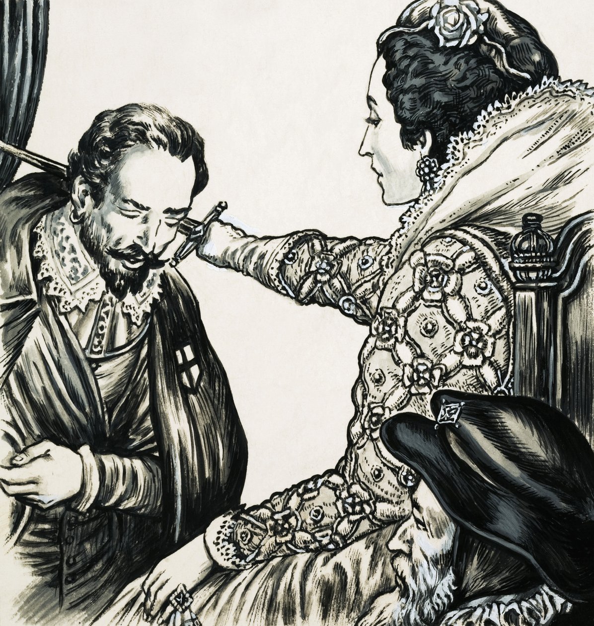 Elizabeth I fait chevalier l