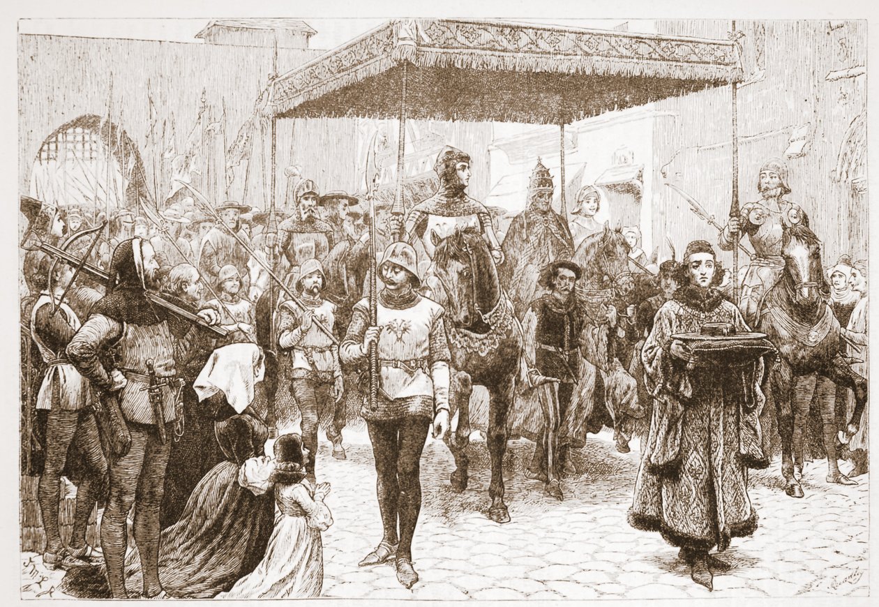 Entrée du pape Jean à Constance, illustration de L