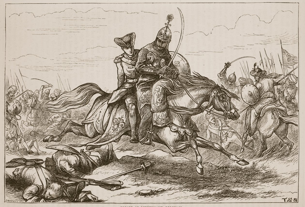 Évasion du lieutenant Goreham, illustration de Cassell