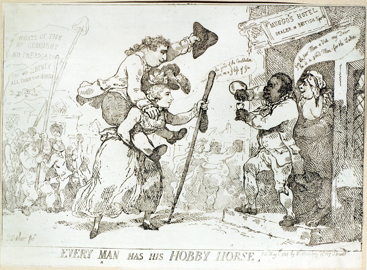 Chaque homme a son dada, publié en 1784 - English School