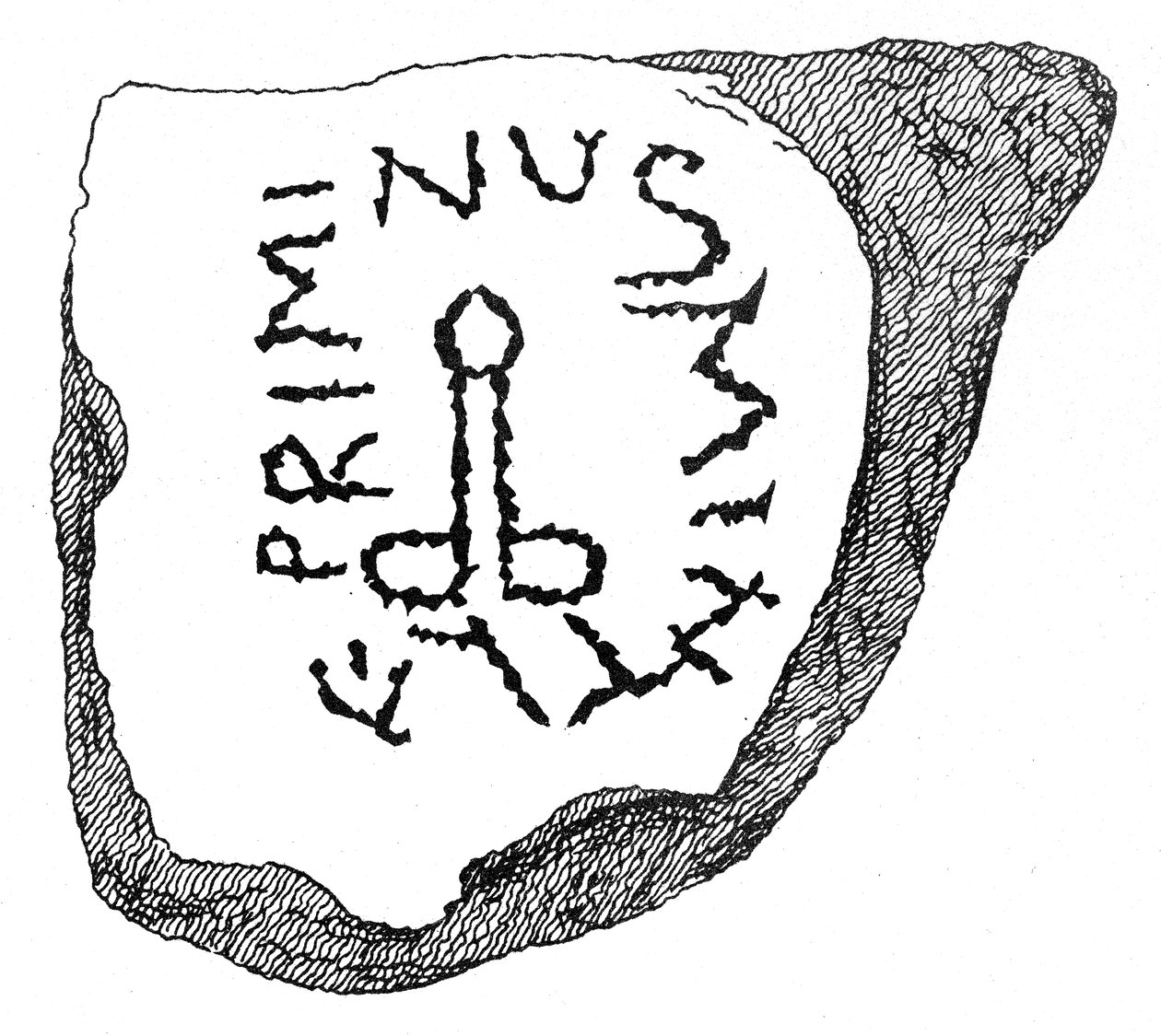 Ex-Voto à Priape du fort romain de Burgodunum - English School