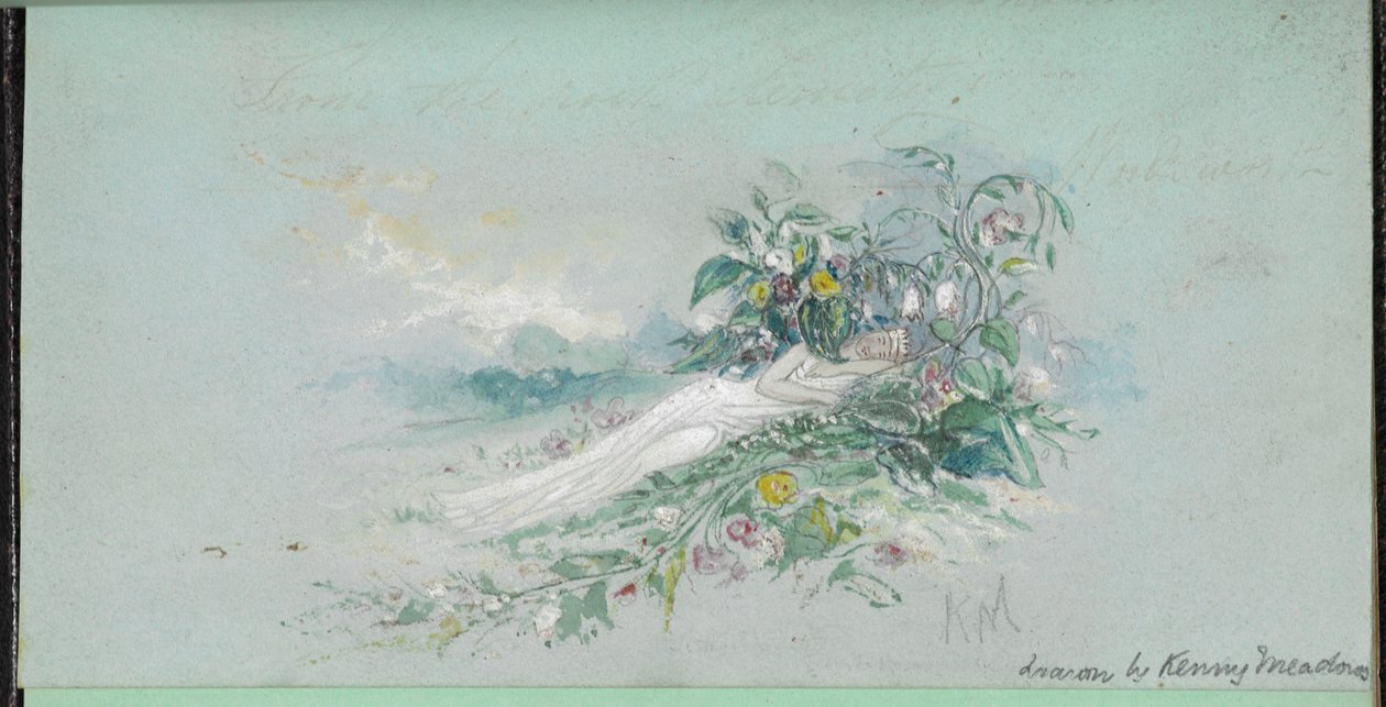 Une femme parmi les fleurs, d