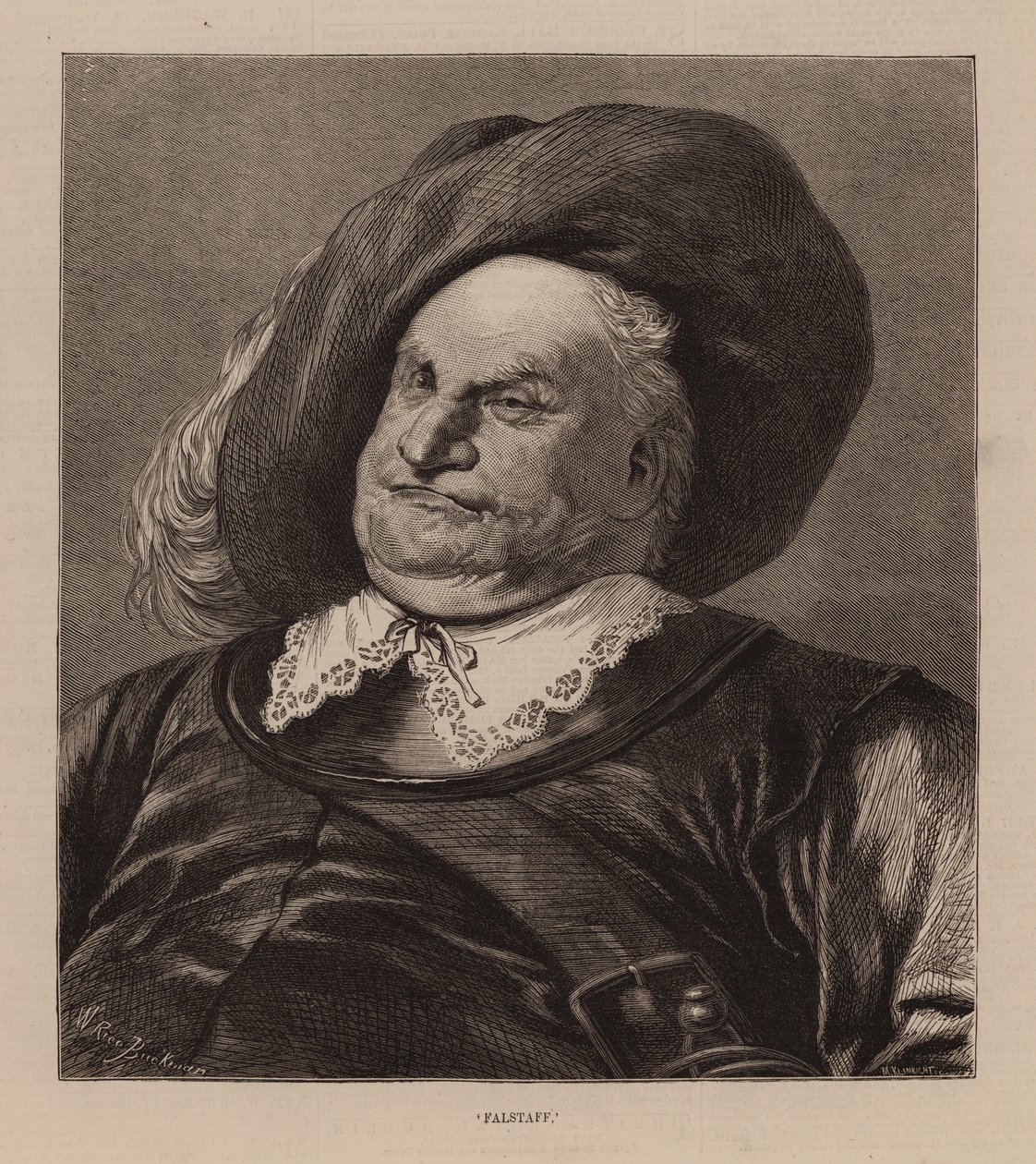 Falstaff" (gravure) - English School