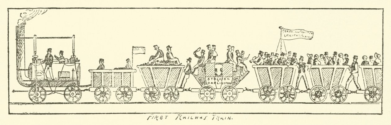 Premier train (gravure) - English School