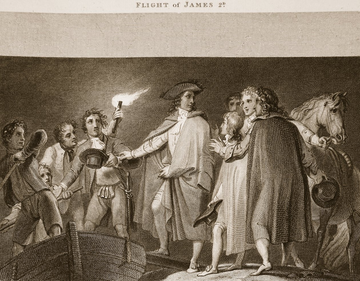 Fuite de Jacques II, illustration de L