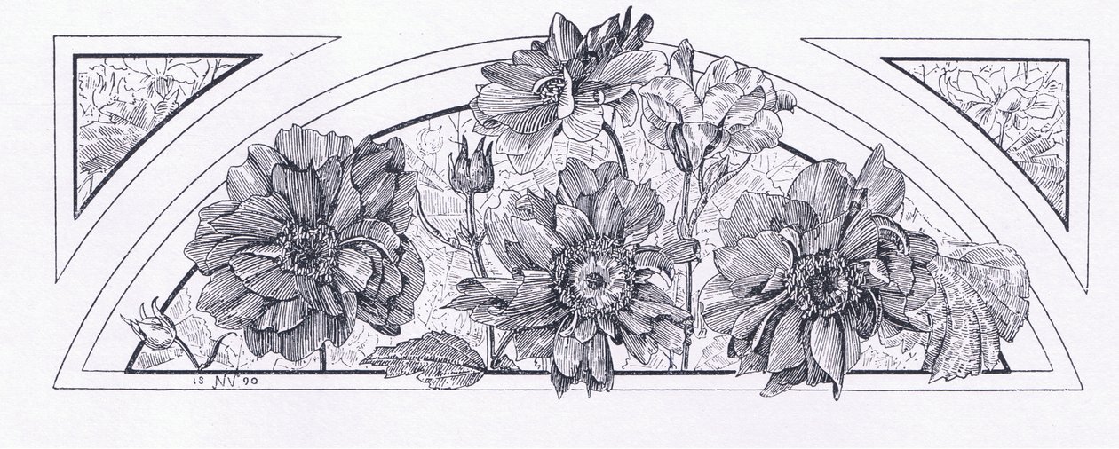 Motifs floraux, du Magazine of Art 1893, Cassell and Company, 1893 - English School