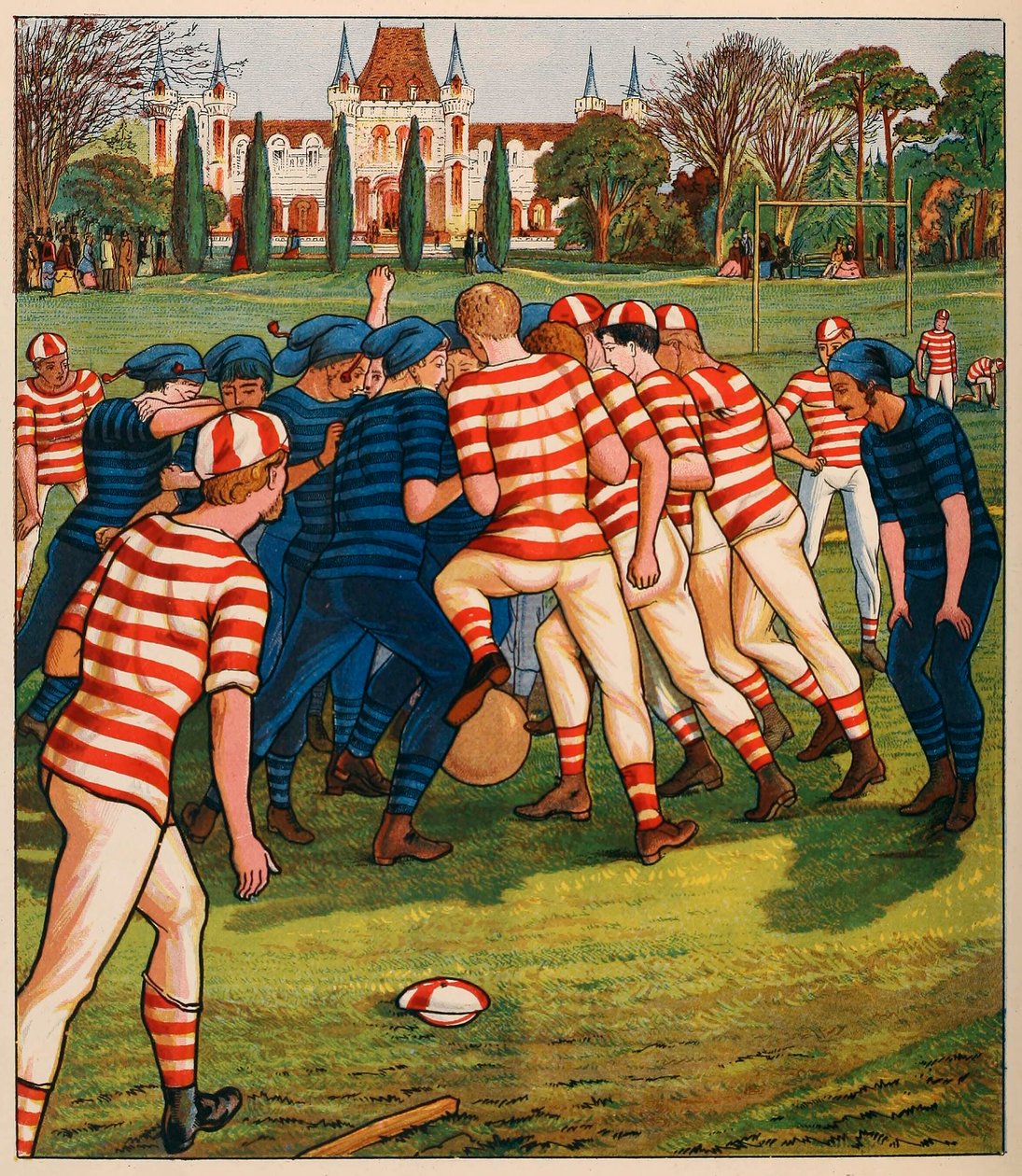 Football, des sports et jeux britanniques, pub. vers 1880 - English School