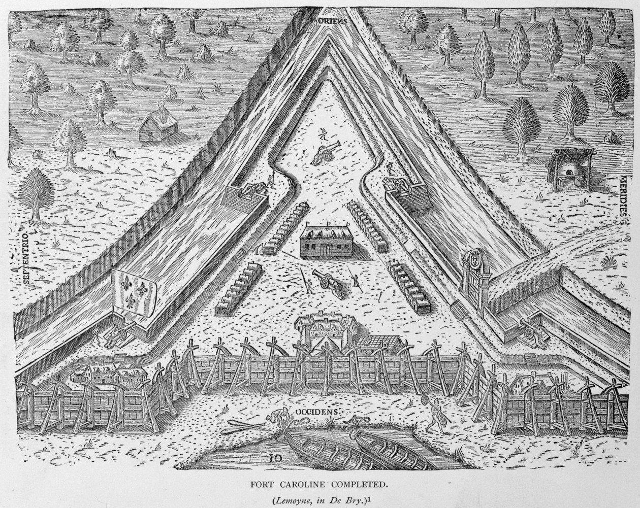 Fort Caroline achevée, de 
