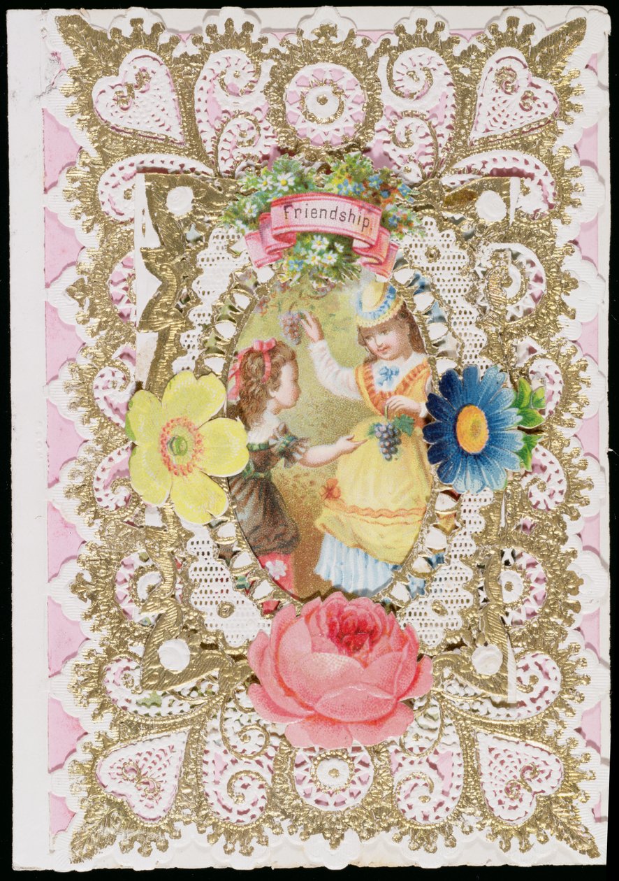 Amitié, carte de Saint-Valentin, c.1870 - English School
