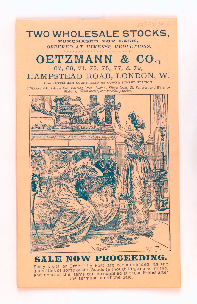 Couverture du catalogue Oetzmann & Co., vers 1885-90 - English School