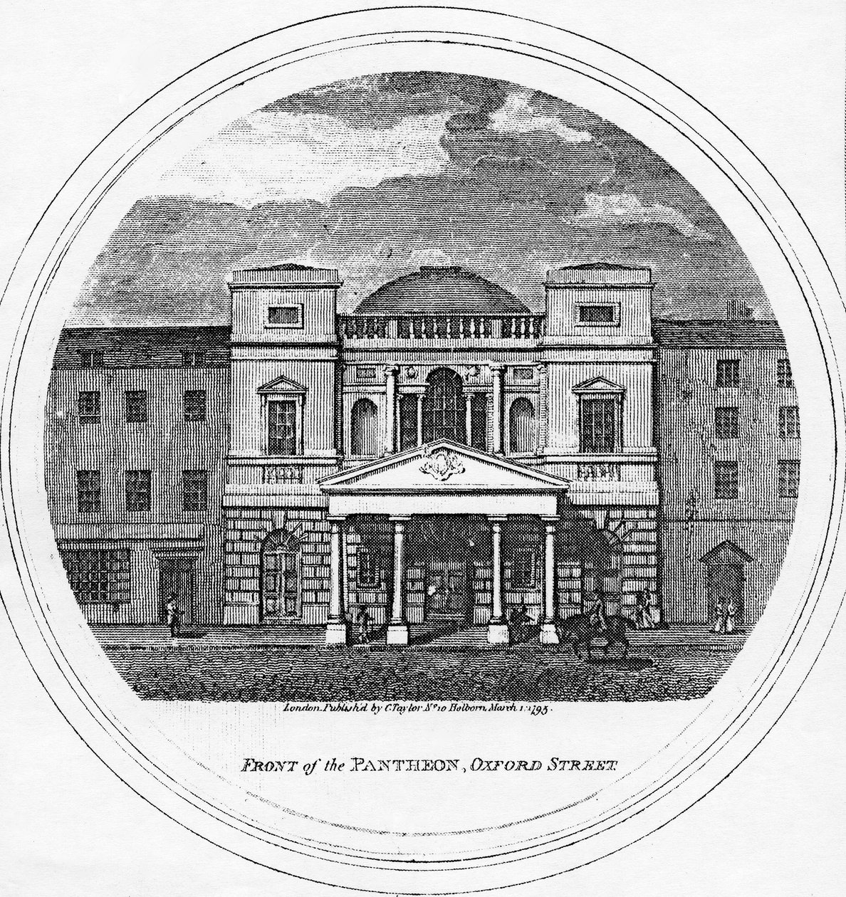 Façade du Panthéon, Oxford Street, 1795 - English School