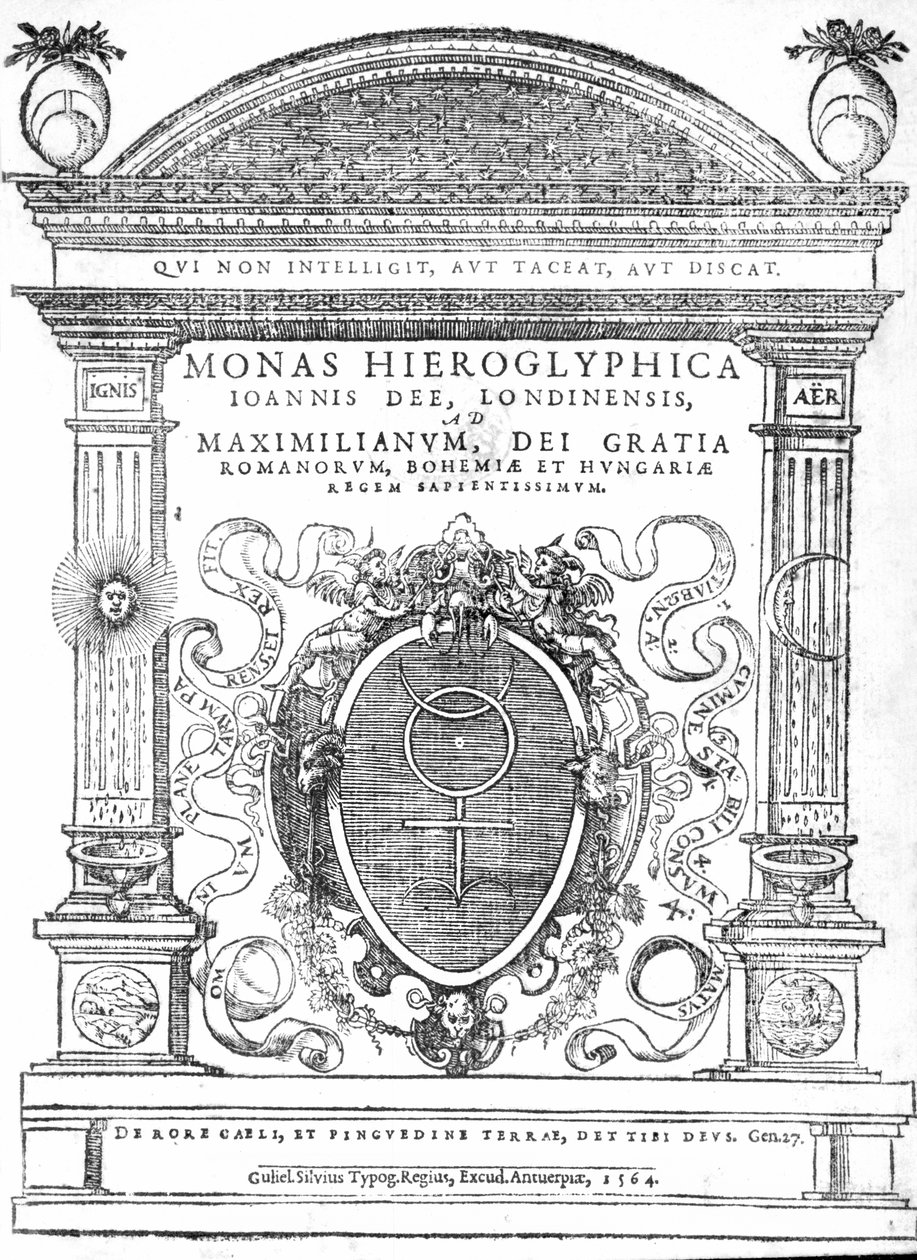 Frontispice de Monas Hieroglyphica par John Dee, publié en 1564 - English School