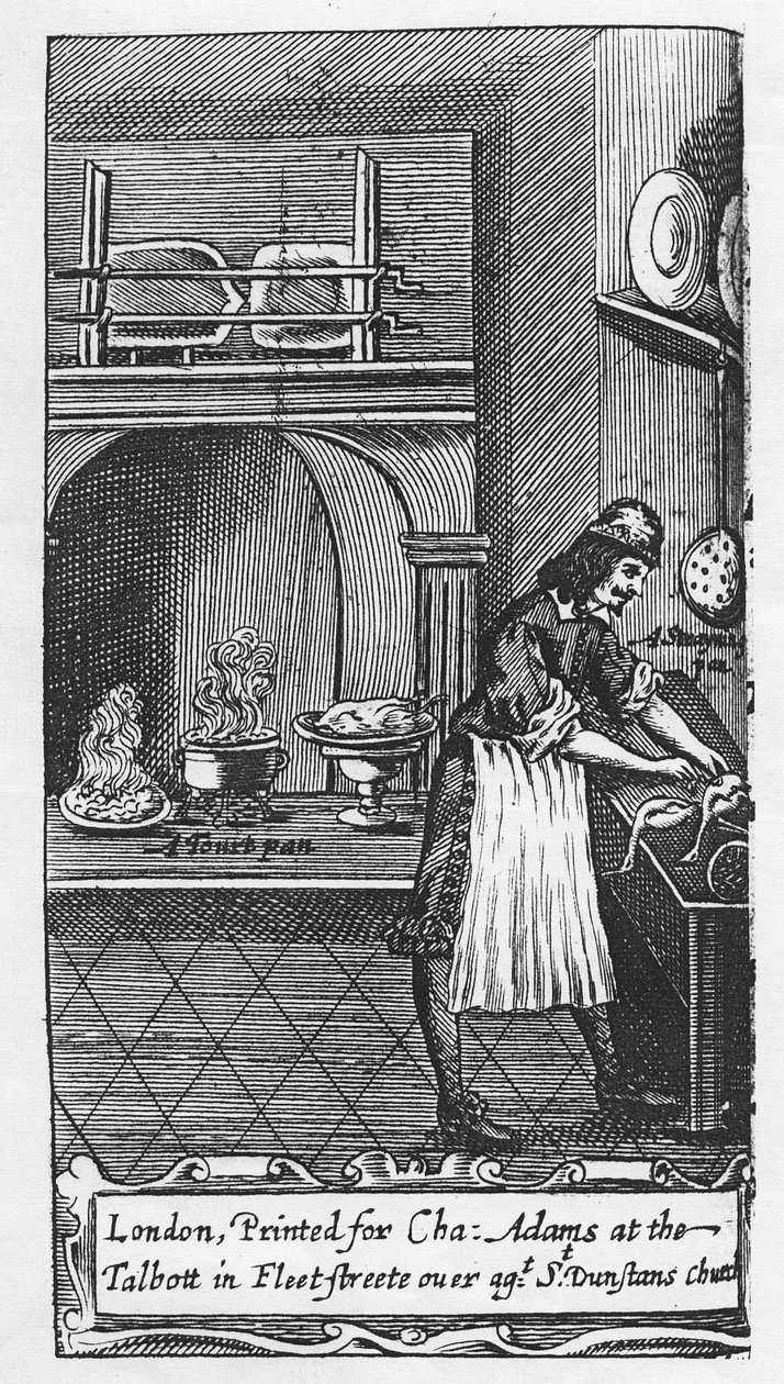 Frontispice de The French Cook par La Varenne, 1653 - English School