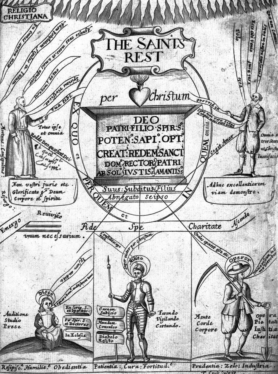 Frontispice de Le Repos éternel des saints par Richard Baxter - English School