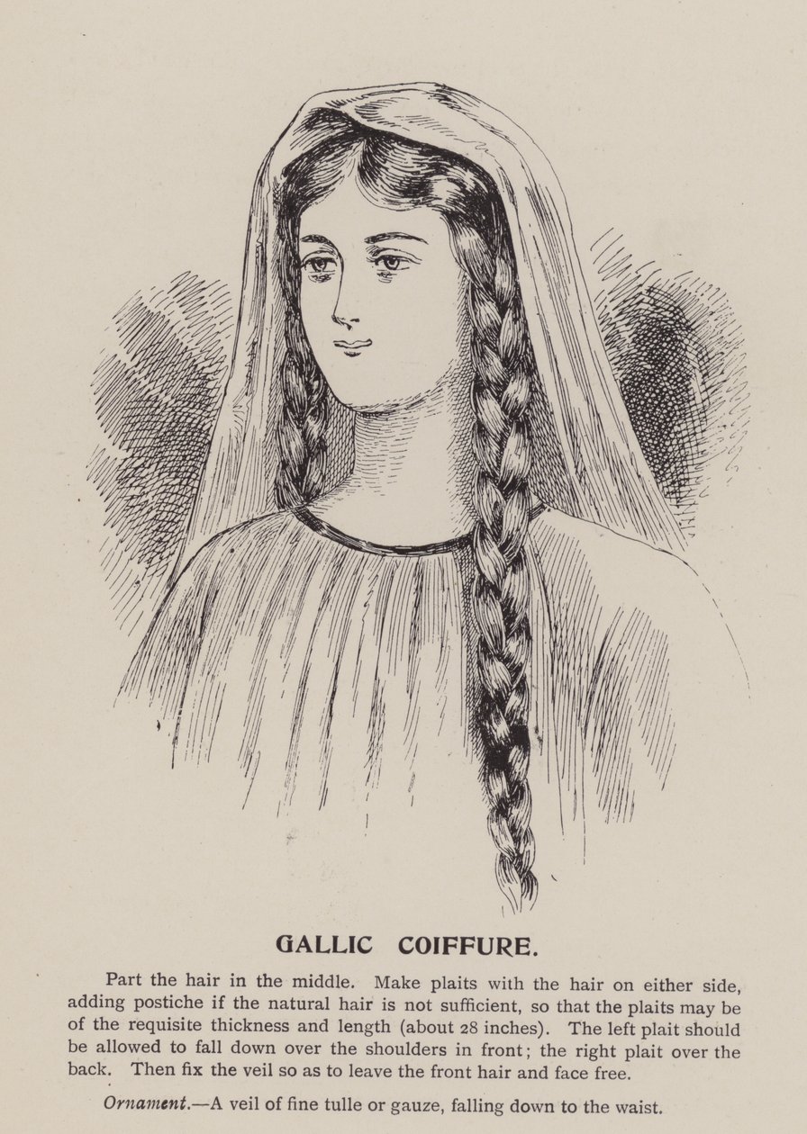 Coiffure gauloise (gravure) - English School