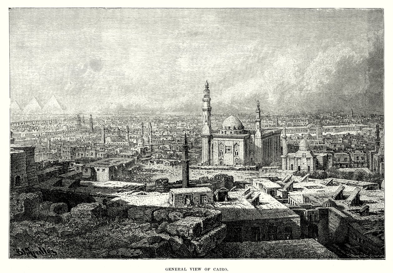 Vue générale du Caire (gravure) - English School