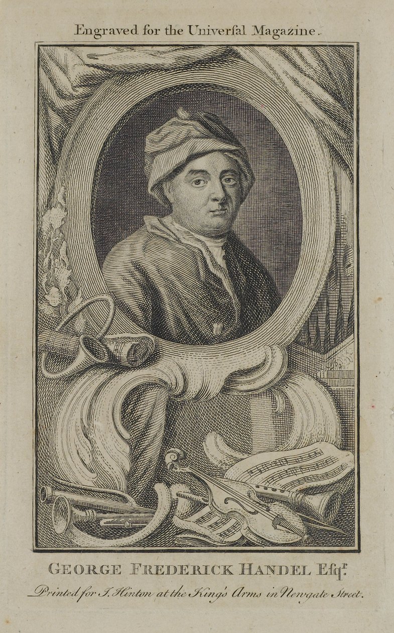 George Frideric Handel, gravé pour le Universal Magazine, vers 1760 - English School