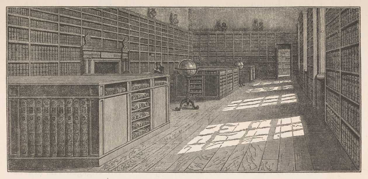 Bibliothèque de George III, La Grande (ou Ouest) Bibliothèque, Buckingham House, de Frederick Augusta Barnard, Bibliothecae regiae catalogus, volume I - English School