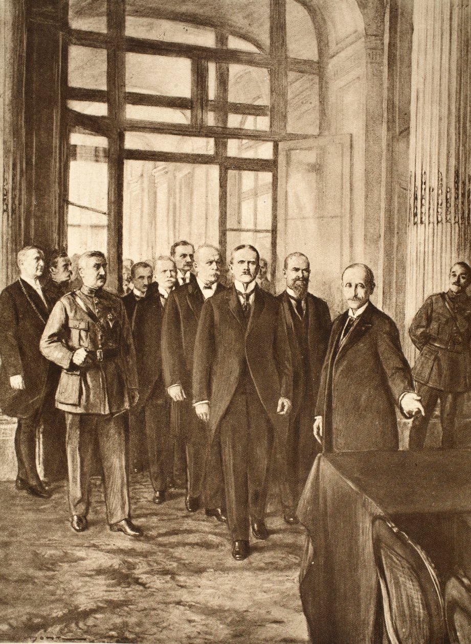 Politiciens allemands au palais de Versailles, 1919 - English School