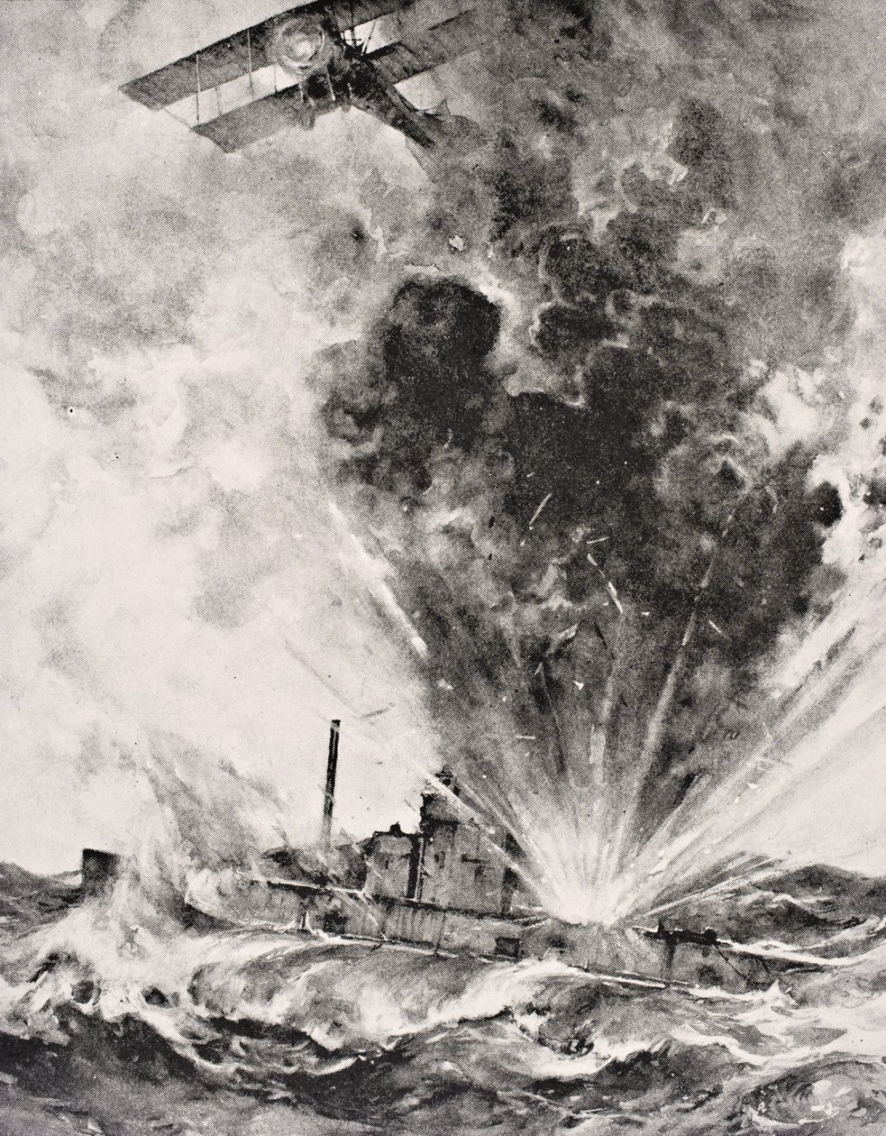 Sous-marin allemand bombardé et coulé le 26 août 1915, de 