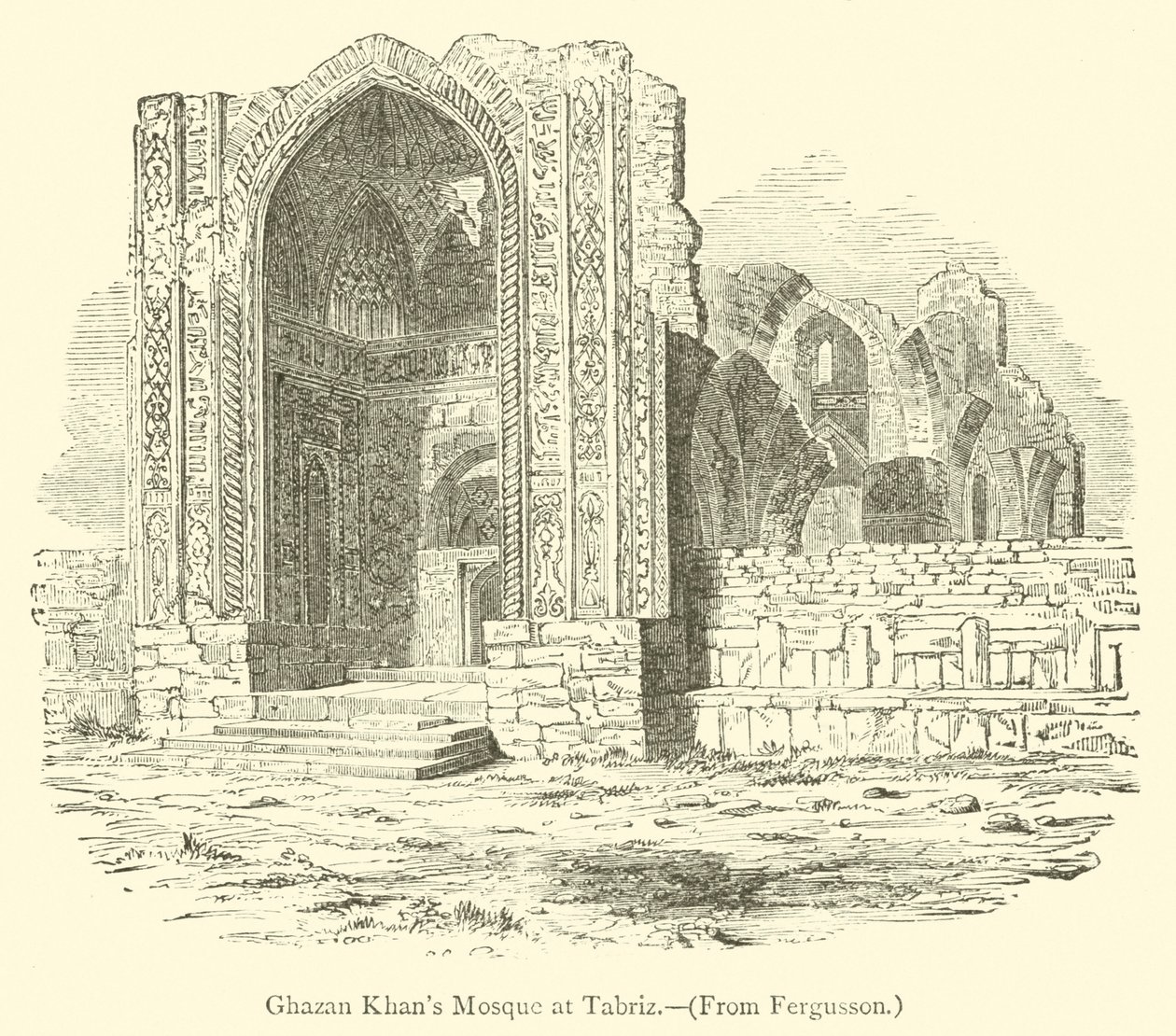 Mosquée de Ghazan Khan à Tabriz (gravure) - English School