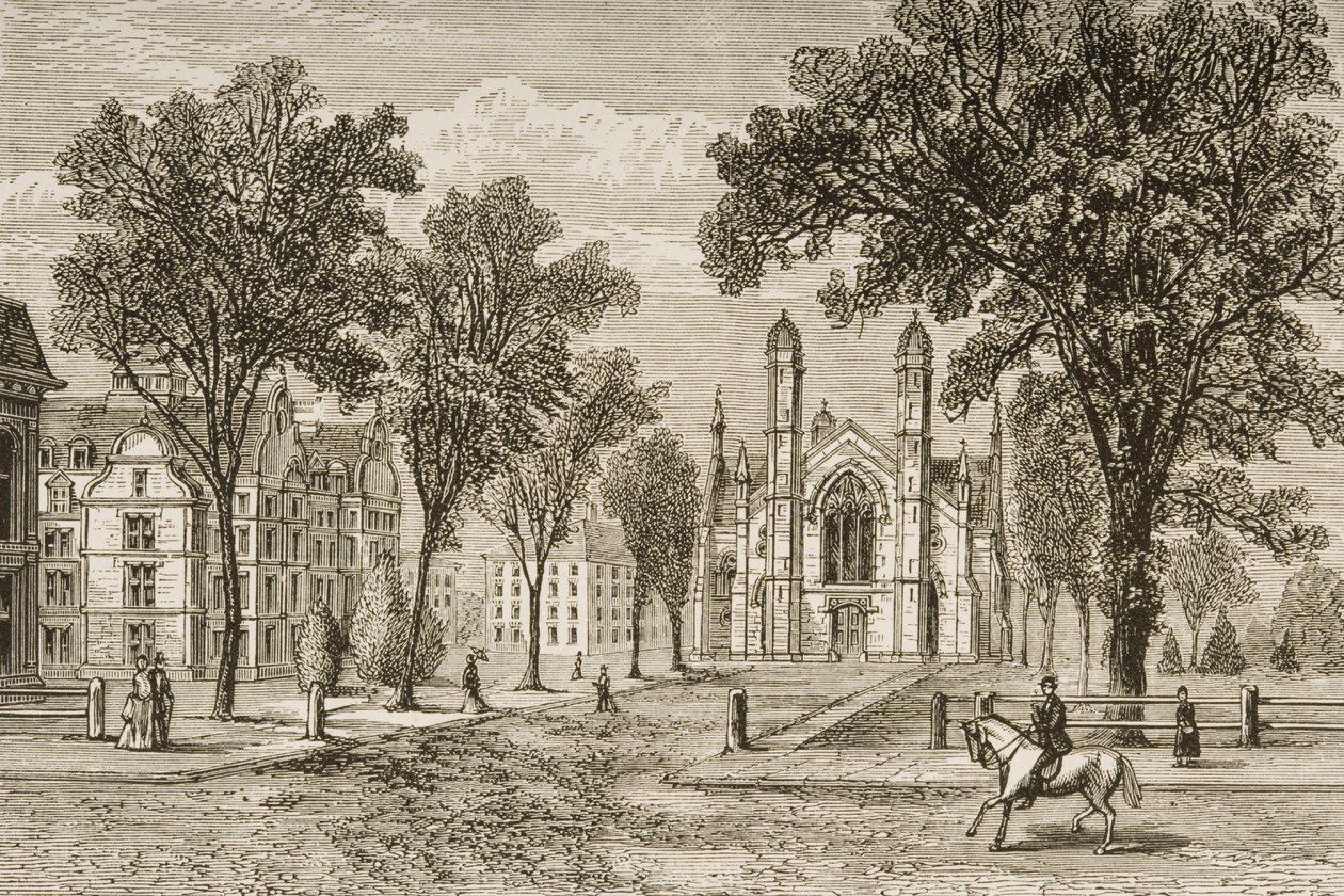 Gore Hall, Université de Harvard vers 1870, de 