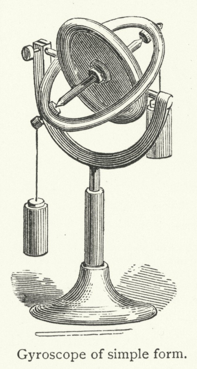Gyroscope de forme simple (gravure) - English School