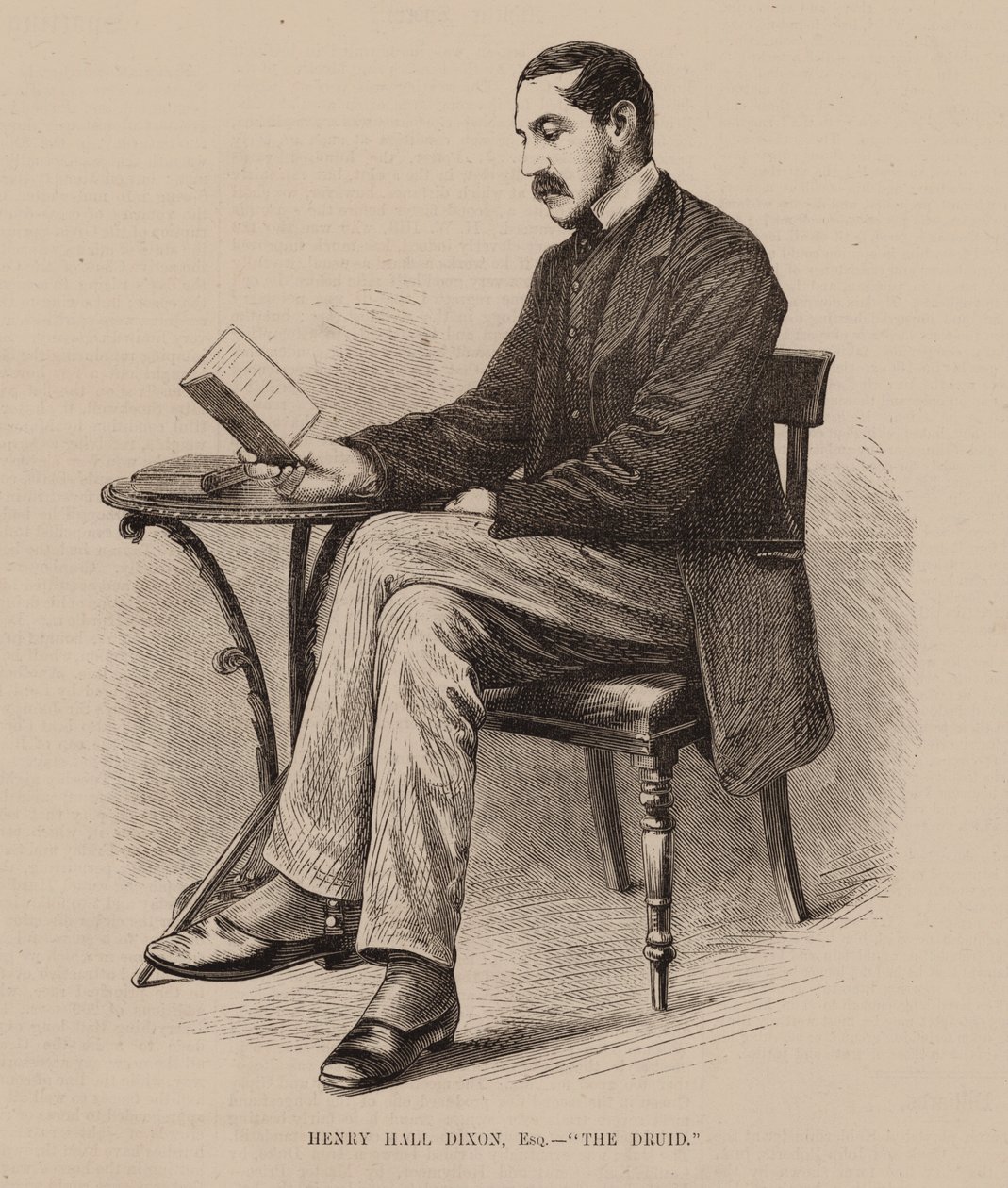 Henry Hall Dixon, Esq " Le druide " (gravure) - English School