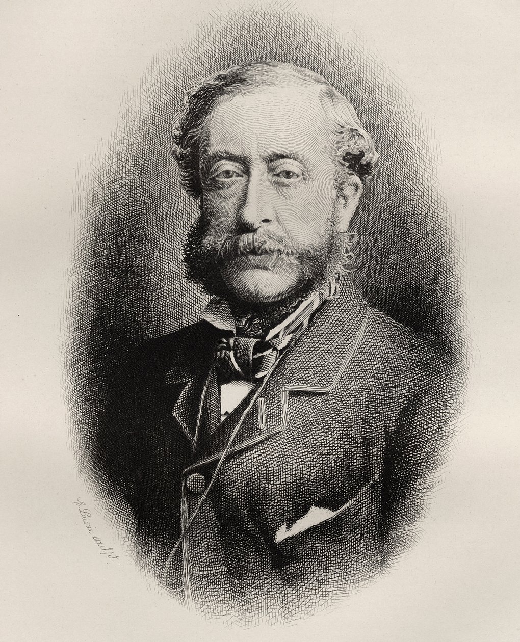 Henry Howard Molyneux Herbert, 4e comte de Carnarvon, gravé par C. Laurie, de 