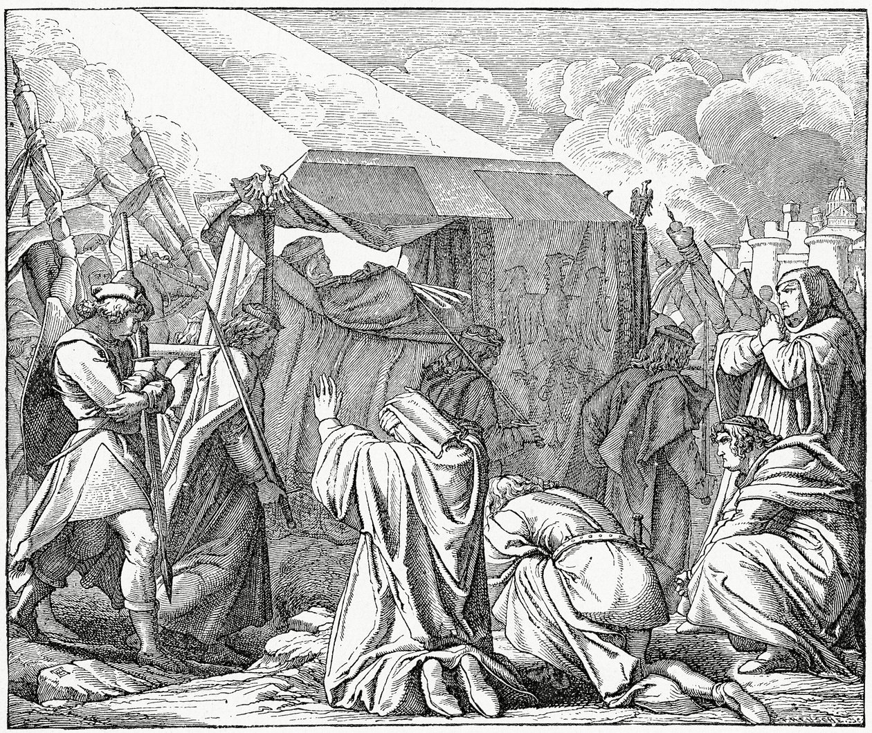 Henri VII, empereur romain germanique, est pleuré par son peuple en 1313, 1882 - English School