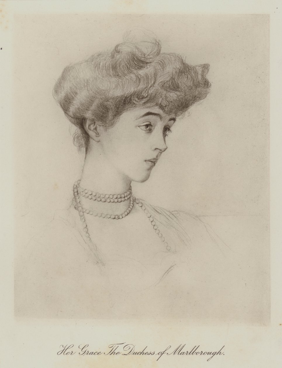 Sa Grâce la duchesse de Marlborough (lithographie) - English School