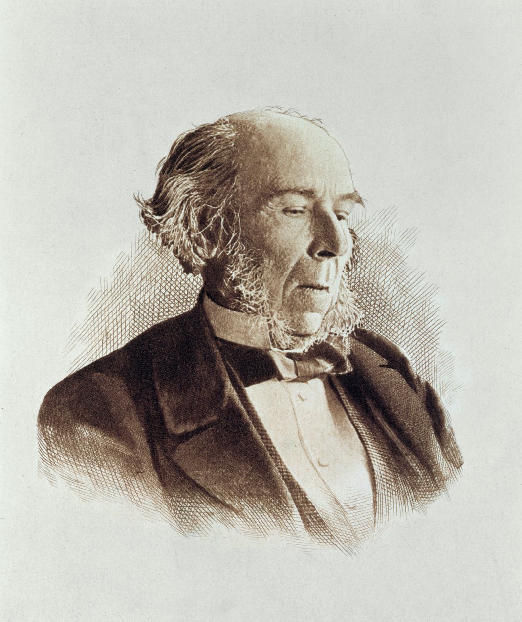 Herbert Spencer (1820-1903) (impression) - English School
